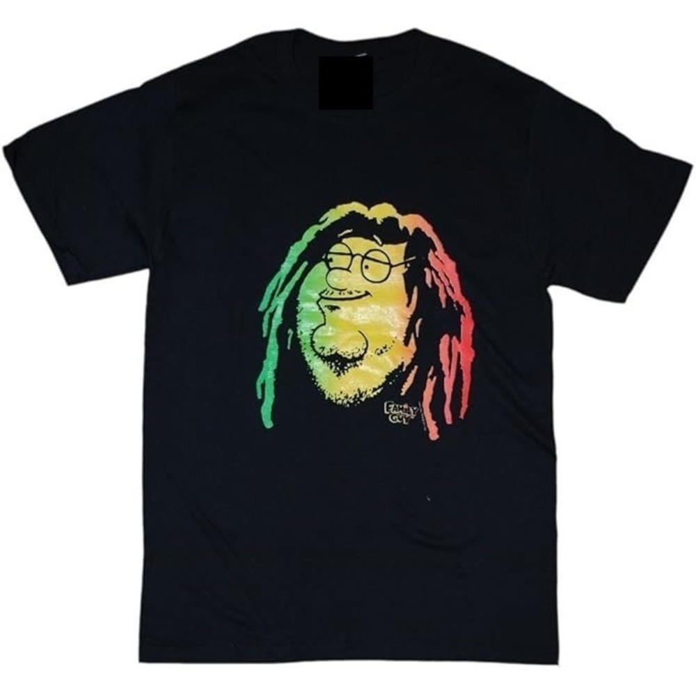 Family Guy Peter Rasta Face Black T-shirt, TV Series Unisex Shirt